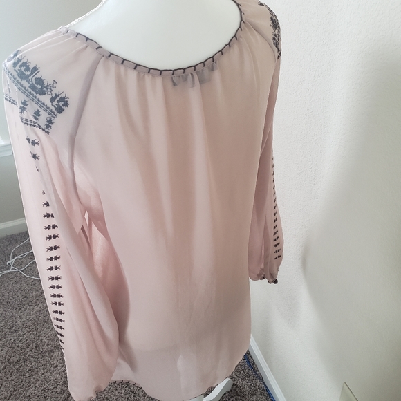 BCBGMaxazria tunic size 0 long sleeve old pink color - Picture 4 of 11